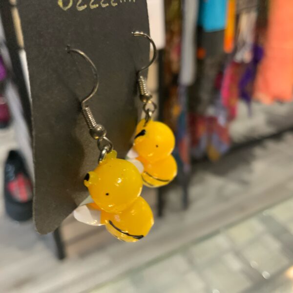 Plastic Bee Earrings