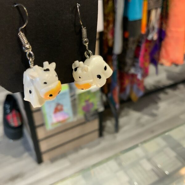 Plastic Cow Earrings