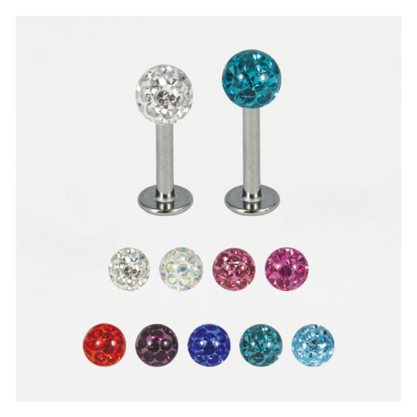 Resin Coated Disco Ball Labret