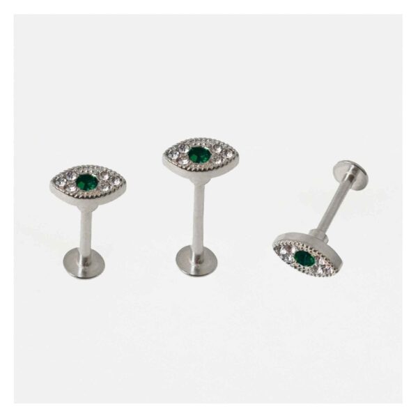 Green Eye Gem gosod Labret neidr