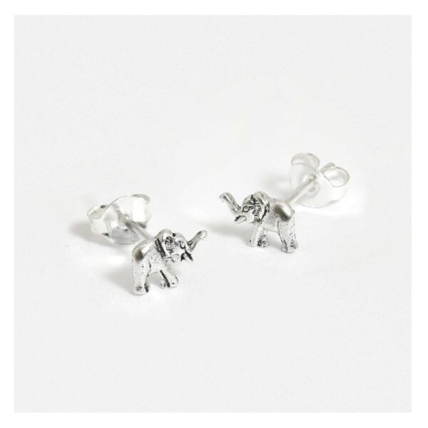 Silver Elephant Ear Stud