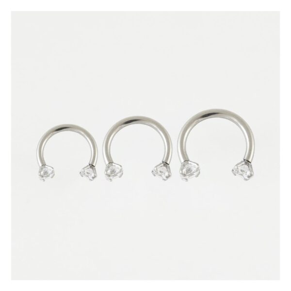 Stainless Steel Claw Set Rounds Horseshoe Septum Ring