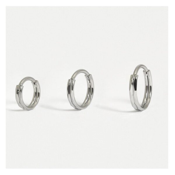 Stainless Steel Double Diamond Cut Hinged Segment Ring