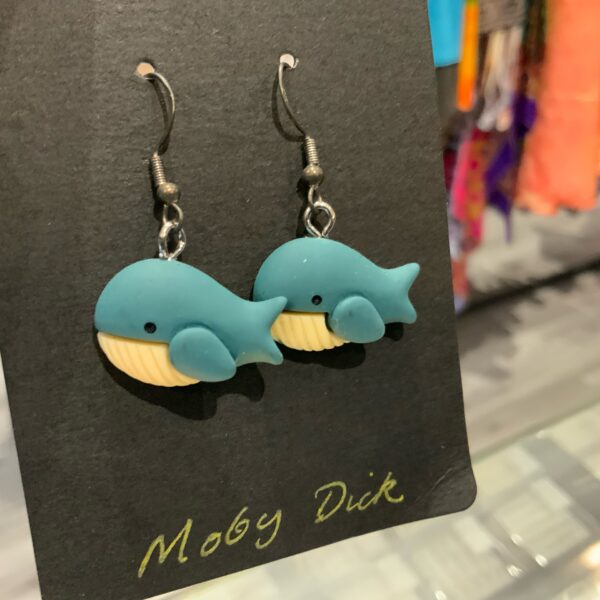 Moby Dick Whale Earrings