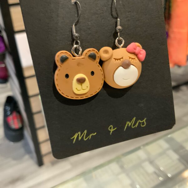 Mr And Mrs Bear Earrings