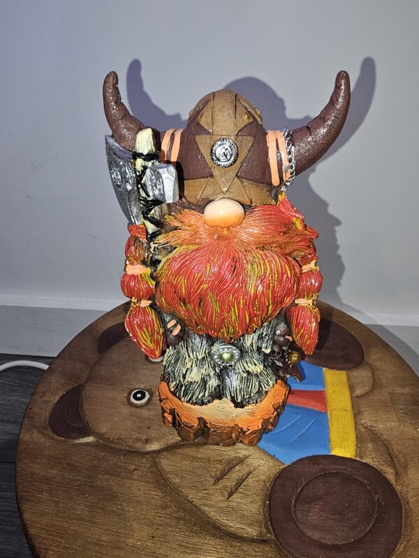 Festive Viking Dwarf Resin Sculpture: A Whimsical Home Decor Piece