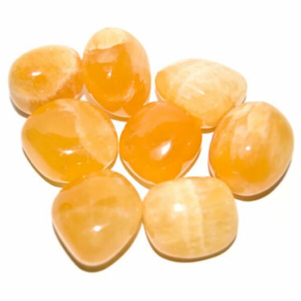 Orange calcite tumblestones