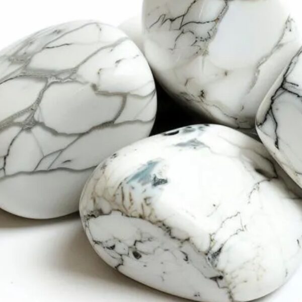 White howlite tumblestones