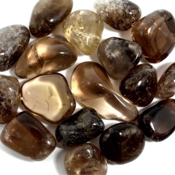 Smoky quartz tumblestones