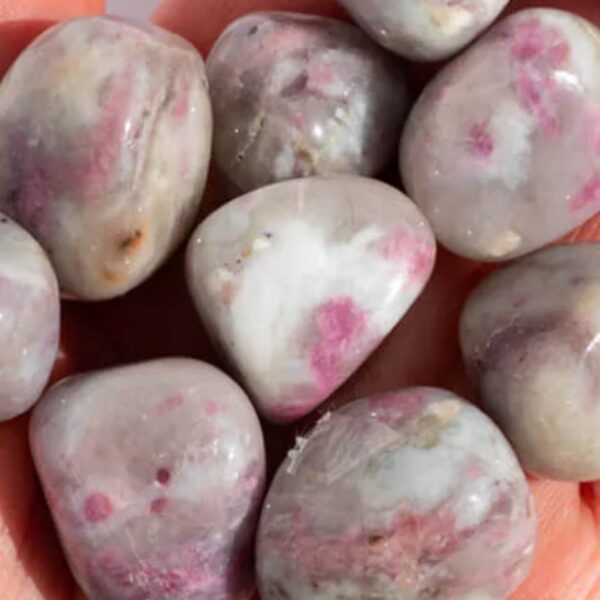 Pink tourmaline tumblestones