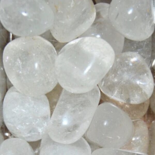 Clear quartz tumblestones