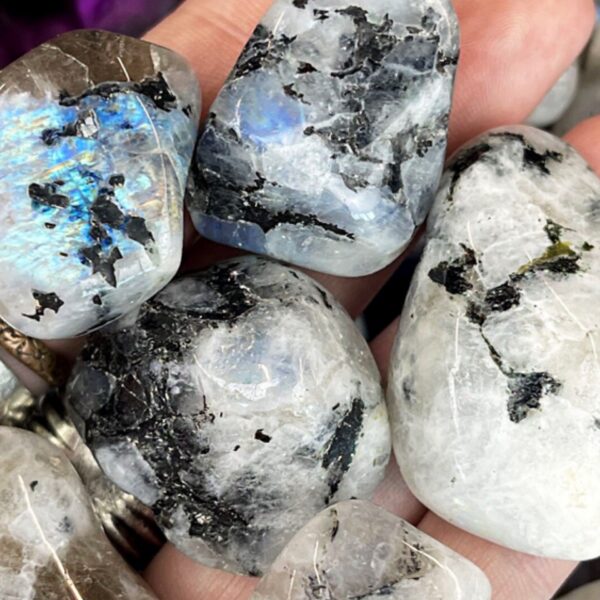 Rainbow moonstone tumblestones