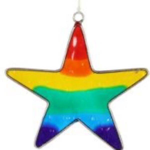 Pride rainbow star suncatcher