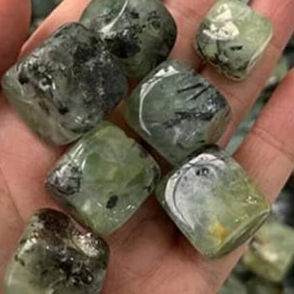 Prehnite crystal tumblestones